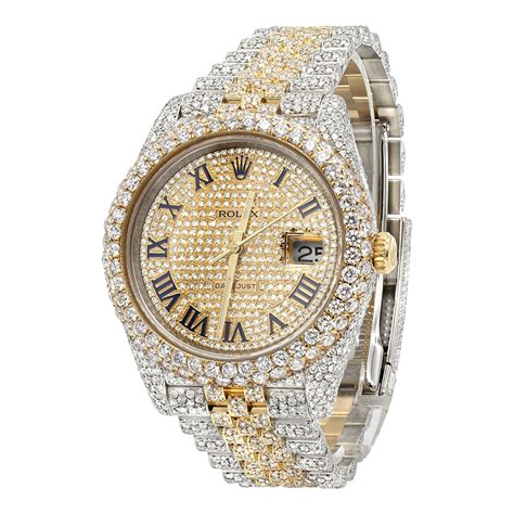 fake diamond watches for sale|bust down watch real diamond.